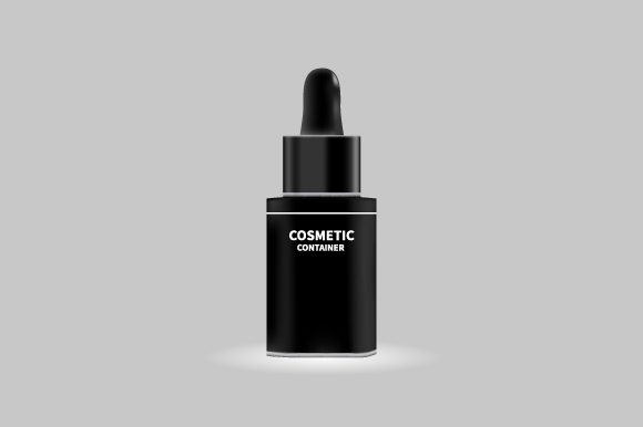 Black Blank Cosmetic Container Mockup for Beauty Amp Graphics