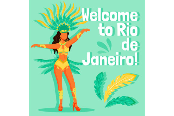 Brazil Carnival Social Media Post Mockup - Graphic Templates for Digital Sellers