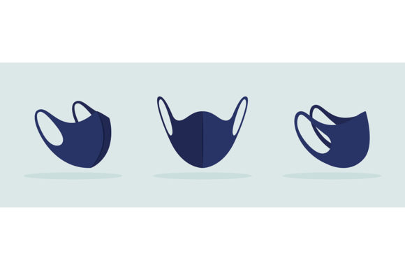 Center Seam Face Mask Mockup for Crafting and Design