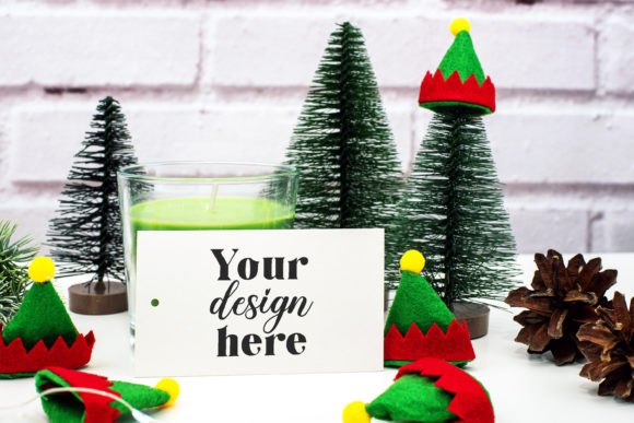 Christmas Gift Tag Mockup. Elf Mockup 85 for Local Business Branding