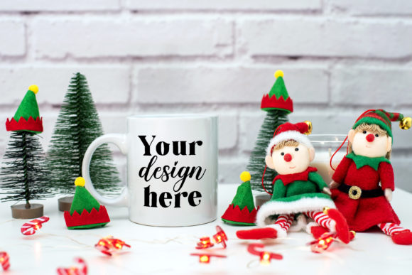 Christmas Mug Mockup. Elf Mockup 97 - Graphics for Mugs Amp
