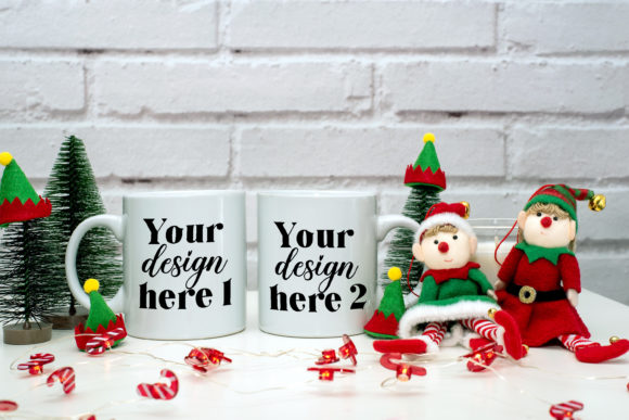 Christmas Mug Mockup. Elf Mockup 98 - Graphics for Mugs Amp