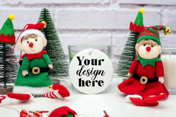 Christmas Ornament Mockup. Elf Mockup 10 for Graphics and Christmas Amp