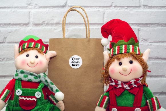 Christmas Sticker Mockup: A Playful Graphic for Labels Amp Projects
