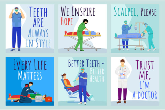 Doctor Social Media Post Mockup Set - Graphic Templates for Local Branding
