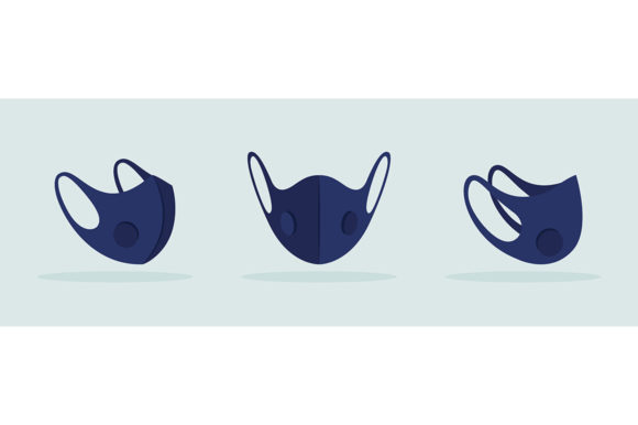 Face Mask with Breathing Valve Mockup for Branding and Packaging
