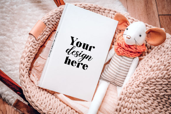 Hardcover Book Mockup. Nursery Book - Graphics for Book Amp