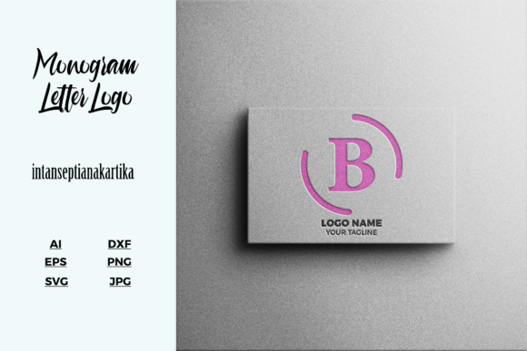 Logo Letter B Mockup Texture Review