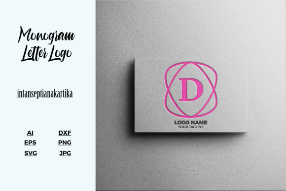 Logo Letter D Pink Mockup for Logos and Graphics