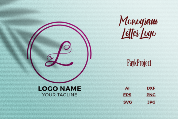 Logo Letter L Purple Texture Mockup for Graphics and Logos
