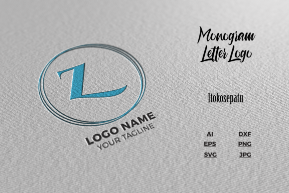 Logo Letter Z Blue Texture Mockup for Logos and Graphics