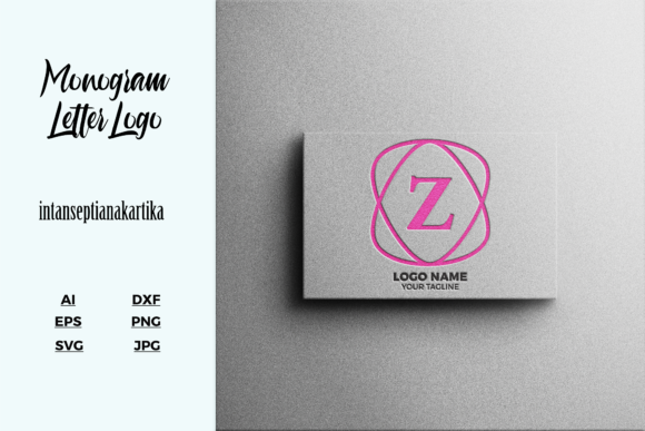 Logo Letter Z Pink Mockup for Logos and Graphics