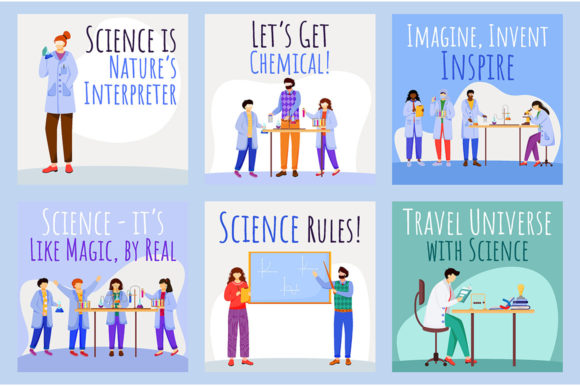Magic Science Social Media Post Mockup - Graphic Templates for Content Creators
