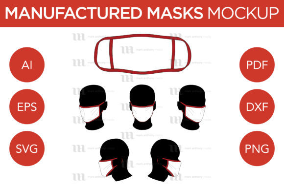 Manufactured Mask Vector Mockup for Crafts and Graphics