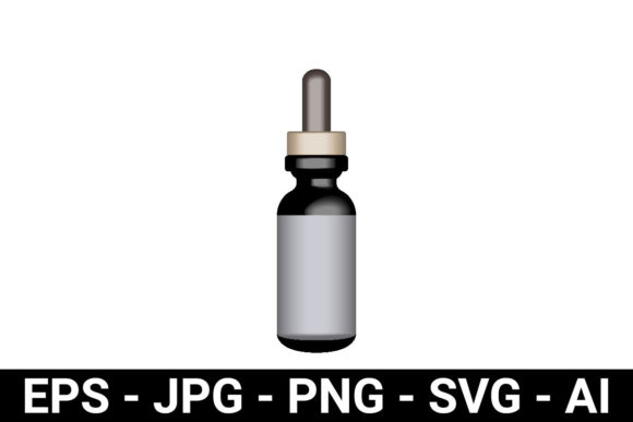 Medicated Oil Bottle 3D Product Mockup for Graphics and Bottles Amp