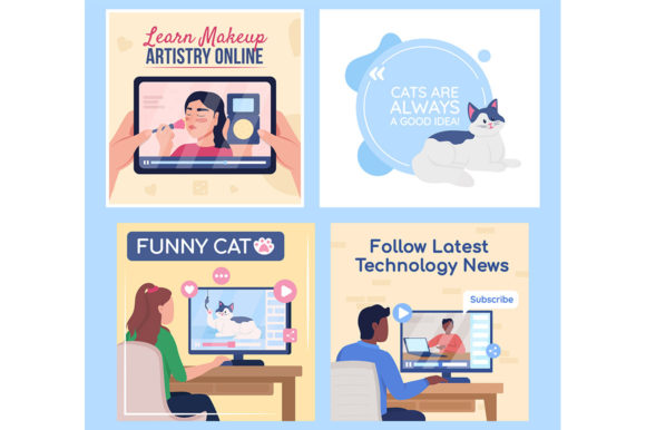 Online Tutorial Social Media Post Mockup for Local Business Branding