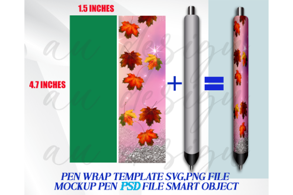Pen Wrap Template Mockup for Embroidery Projects