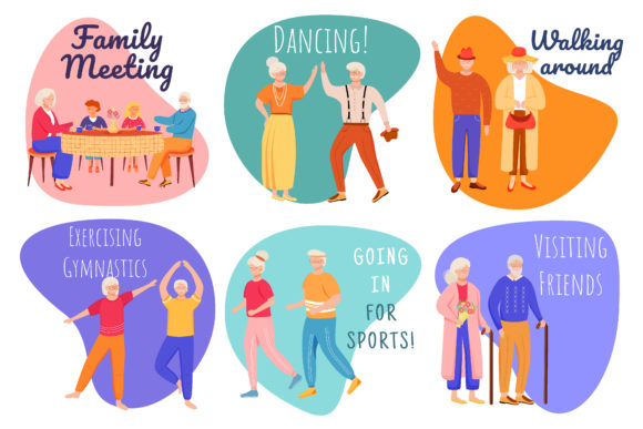 Retired People Social Media Post Mockup - Graphic Templates for Branding
