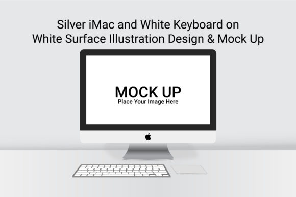 Silver iMac Illustration and Mockup for Modern Web Design