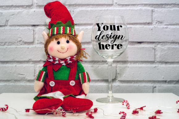 Wine Glass Mockup. Elf Mockup 118 - A Graphic Design Asset for Mugs Amp